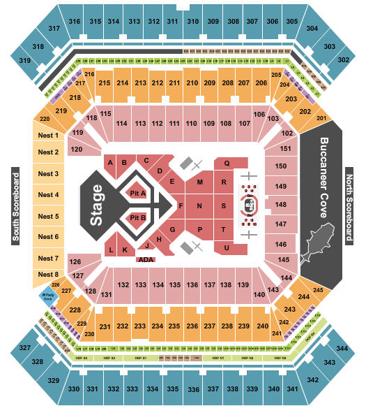 Raymond James Stadium Chris Brown Seating Chart